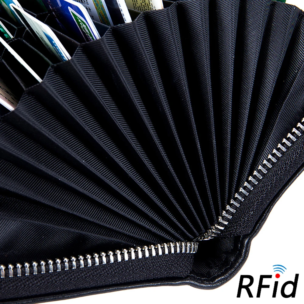 Для мужчин с защитой от RFID, для карт кошельки Портмоне из натуральной коровьей кожи 36 держатель для карт чехол для кредитных карт сумояка для пасспорта бумажник