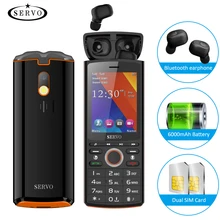 SERVO R25 Мобильный телефон 2," две sim-карты с Bluetooth 5,0 TWS беспроводные наушники 6000 мАч банк питания GSM WCDMA GPRS мобильный телефон