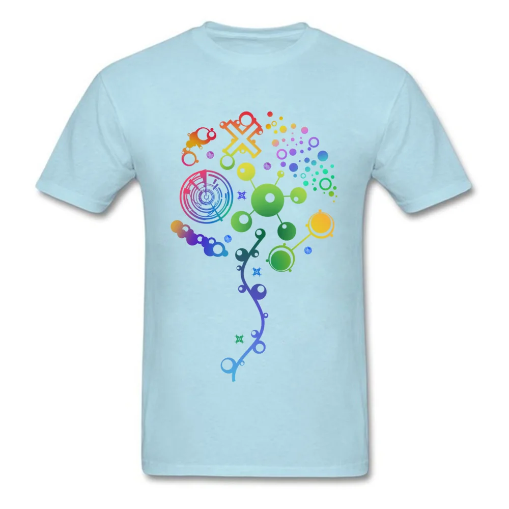 Tree Simple Style ostern Day Pure Cotton Crew Neck Men Tops Shirt Casual T Shirt Cute Short Sleeve Top T-shirts Tree light