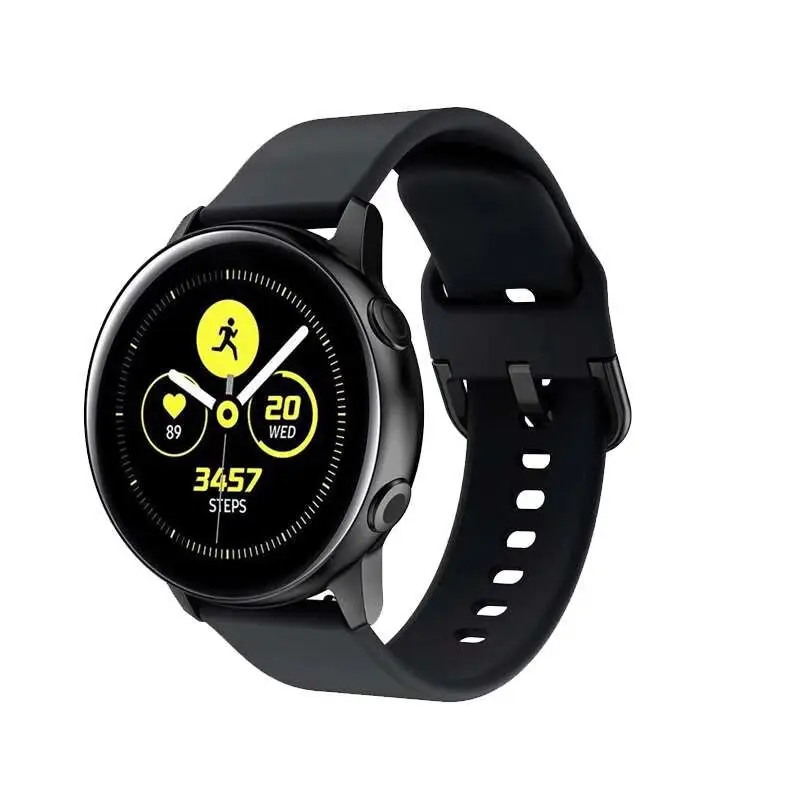 Спортивный силиконовый 20 мм ремешок для samsung Galaxy Watch 42 мм/Активный браслет для мужчин/женщин Замена мужчин t Регулируемый Браслет