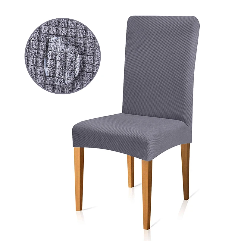 Lelen водонепроницаемый маслостойкий жаккардовый чехол для кресла эластичные чехлы на стулья офисные банкетные гостиничные рождественские чехлы - Цвет: Grey
