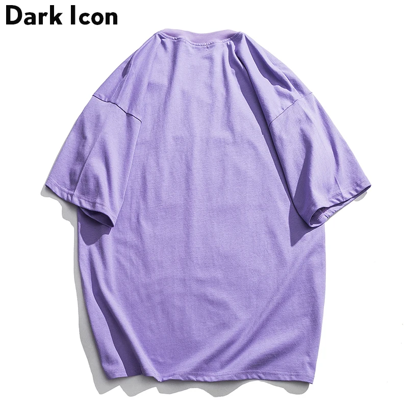 Dark Icon Boom T-shirt Men Crew Neck Cotton Men's Tshirts Oversized Street Tee Shirts for Men 2019 Summer Man Clothing