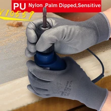Защитные перчатки с антистатиком антистатические перчатки серый нейлоновая перчатка с ПУ полиуретановое ладонь ближнего Антистатические Рабочие Перчатки