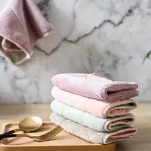 Домашний двойной цвет супер водопоглощающее полотенце для мытья кухонное полотенце чистящая ткань для мытья посуды