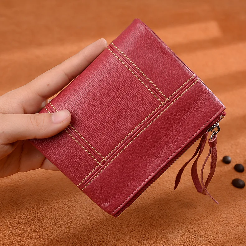 Rfid для женщин кошелек короткий женский пояса из натуральной кожи держатель для карт деньги карман мода портмоне молния клатч сумки Carteira