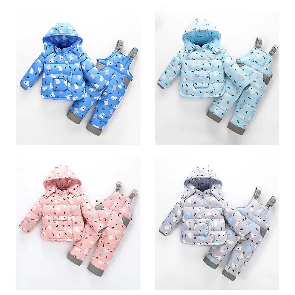 

Children's Sets Winter children clothing sets girls Warm down for baby girl clothes children's coat snow wear kids suit