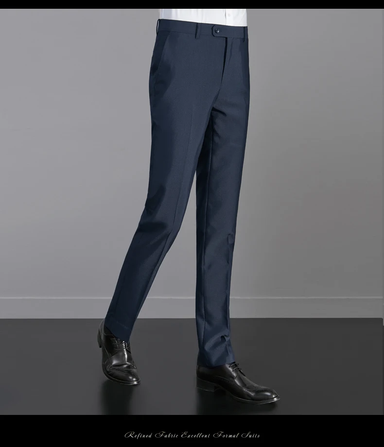 Новые модные дизайнерские мужские модные на молнии, легкая, на запах подходят для морщин-стойкие Костюмные брюки формальные деловые костюм