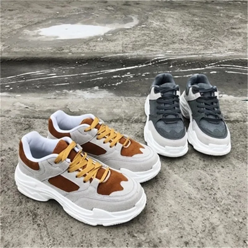Royal Beige Vent En Nouveau Casual Cuir Harajuku bleu Femme Rétro Sauvage 2018 Chaussures awxv7A1nt
