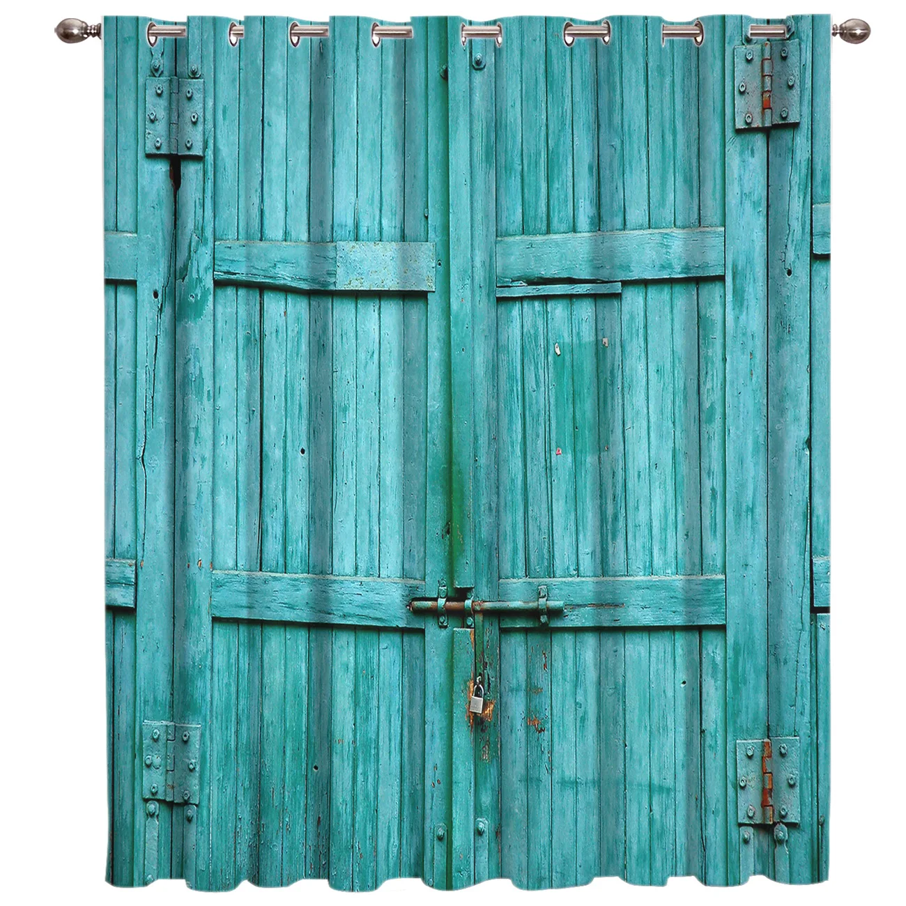 

Retro Door Barn Door Handle Window Treatments Curtains Valance Room Curtains Large Window Living Room Bathroom Decor Outdoor