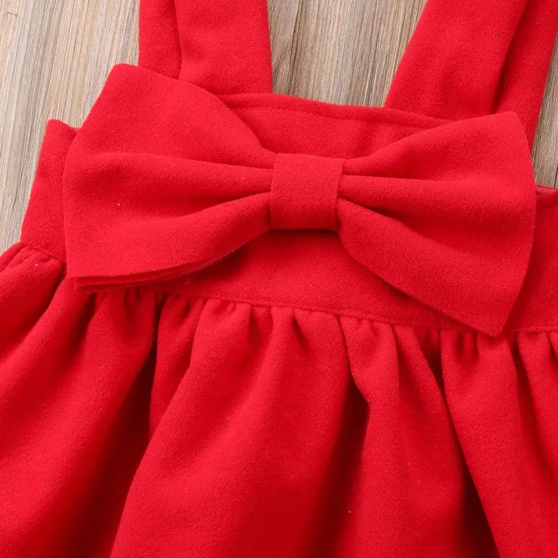 От 1 до 6 лет Модные Симпатичные новорожденных одежда для малышей Девушка Хлопок Свободные Красный Лук Кнопка Комбинезоны для девочек наряд Одежда для весны, осени, зимы женский пляжный костюм детская одежда