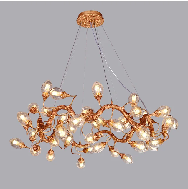 Phube Lighting Copper Branches Gl Fruit Chandelier Light Bar Phube Lighting Copper Branches Gl Fruit Chandelier Light Bar Salon Free Shipping