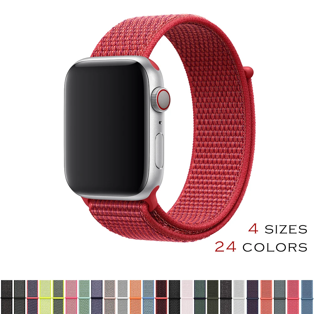 

URVOI Sport loop for apple watch series 4 3 2 1 band reflective strap for iwatch double-layer breathable woven nylon Fall 2018