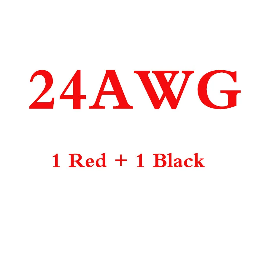 1 метр красный и 1 метр Черный кремниевый провод 8AWG 10AWG 12AWG 14AWG 16AWG 18AWG 22AWG теплостойкий мягкий силиконовый силикагель провод кабель - Цвет: 24AWG