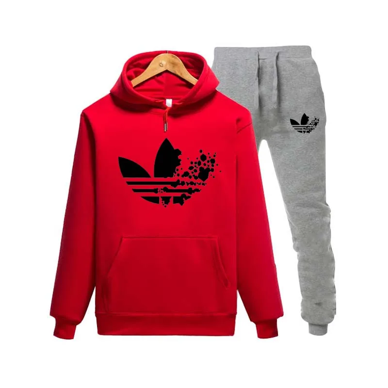 A DI Hoodie Sweatshirt Men/Women New Fashion Hoodies Sweatshirts+Sweatpants Suits 2019 Autumn Winter Warm Fleece Hooded Pullover