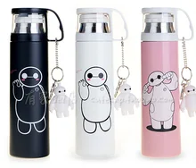 Heißer Verkauf Baymax Thermoskanne Tasse Bonus Anhänger 350/500 ml Edelstahl Wärmedämmung Thermos Isolierflasche Reisebecher drink