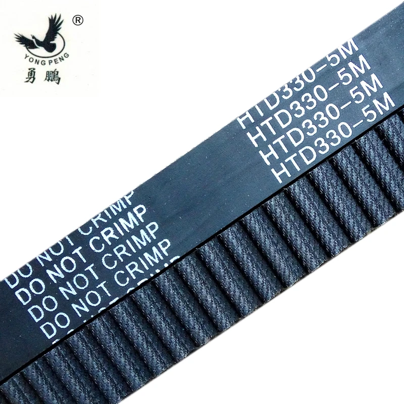 2 Pezzi Cinghia Sincrona HTD 5M 330-5M 66 Denti – 330mm Lunghezza, Larghezza 10mm, Gomma