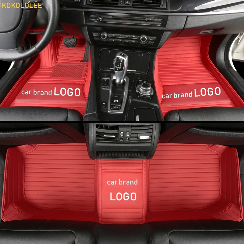 

kokololee custom car floor mats for Porsche LOGO Porsche Cayman Macan panamera Cayenne Boxster 718 auto accessories car-styling