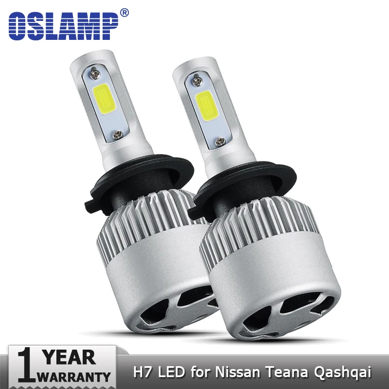 Oslamp H7 Hi lo Beam светодиодные лампы для автомобильных фар COB 72 Вт 8000lm 6500 к