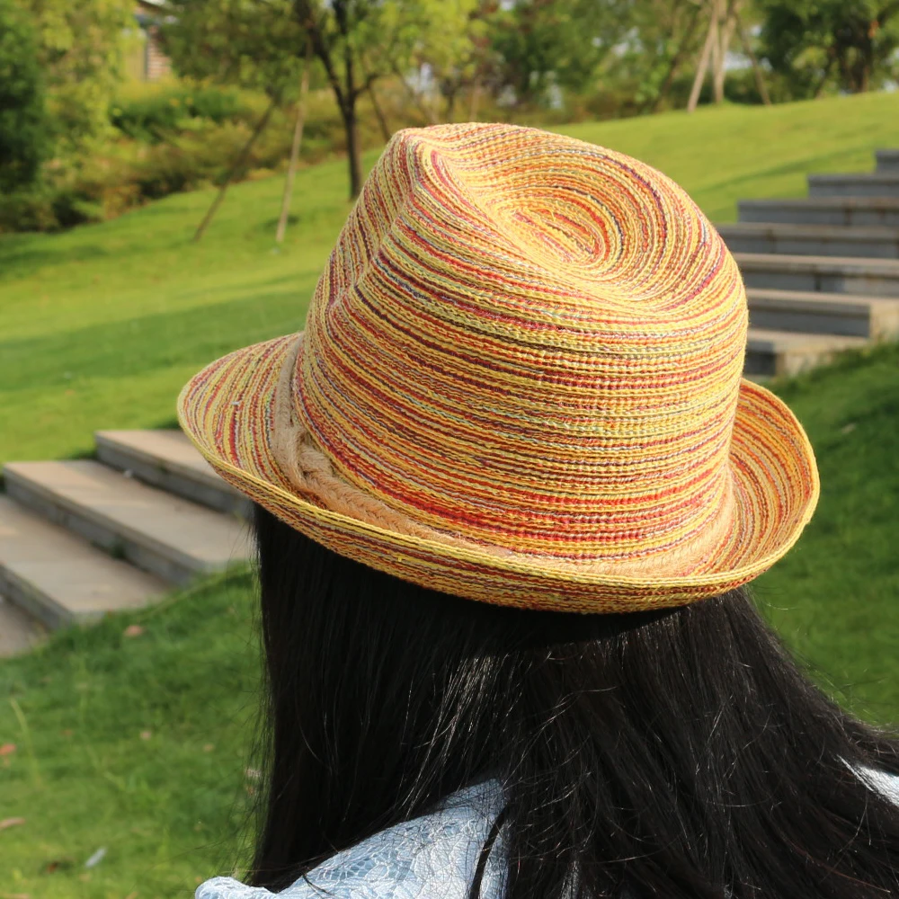 Новая модная летняя стильная женская Гибкая пляжная шляпа Provence Floppy элегантная богемная Солнцезащитная соломенная шляпа Кепка Топы