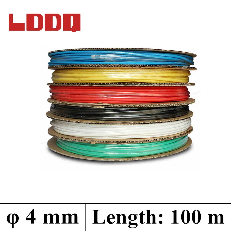 Термоусадочные трубки LDDQ 100 м * 4 мм 2:1 термоусадочные 600 и 1000 В низкого давления для