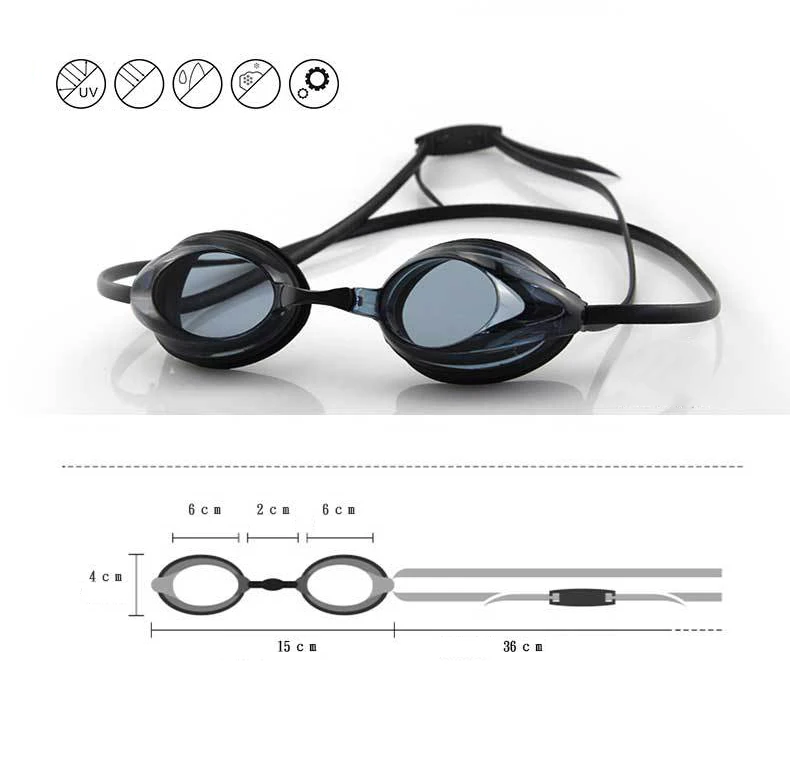 Adults Training Competition Swim Goggles Anti-Fog Swim Glasses Anti-UV Goggles Pool Beach Open Water Swim Gift