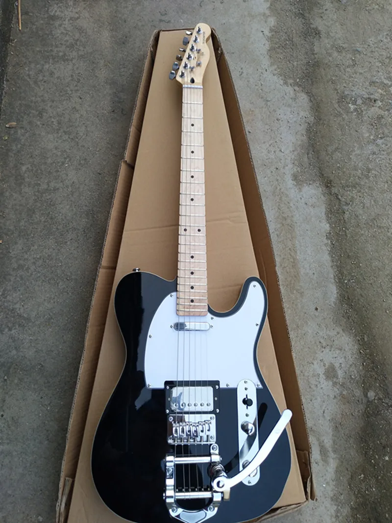 

free delivery electric guitar black TL Tremolo guitar Support custom All kinds of guitars