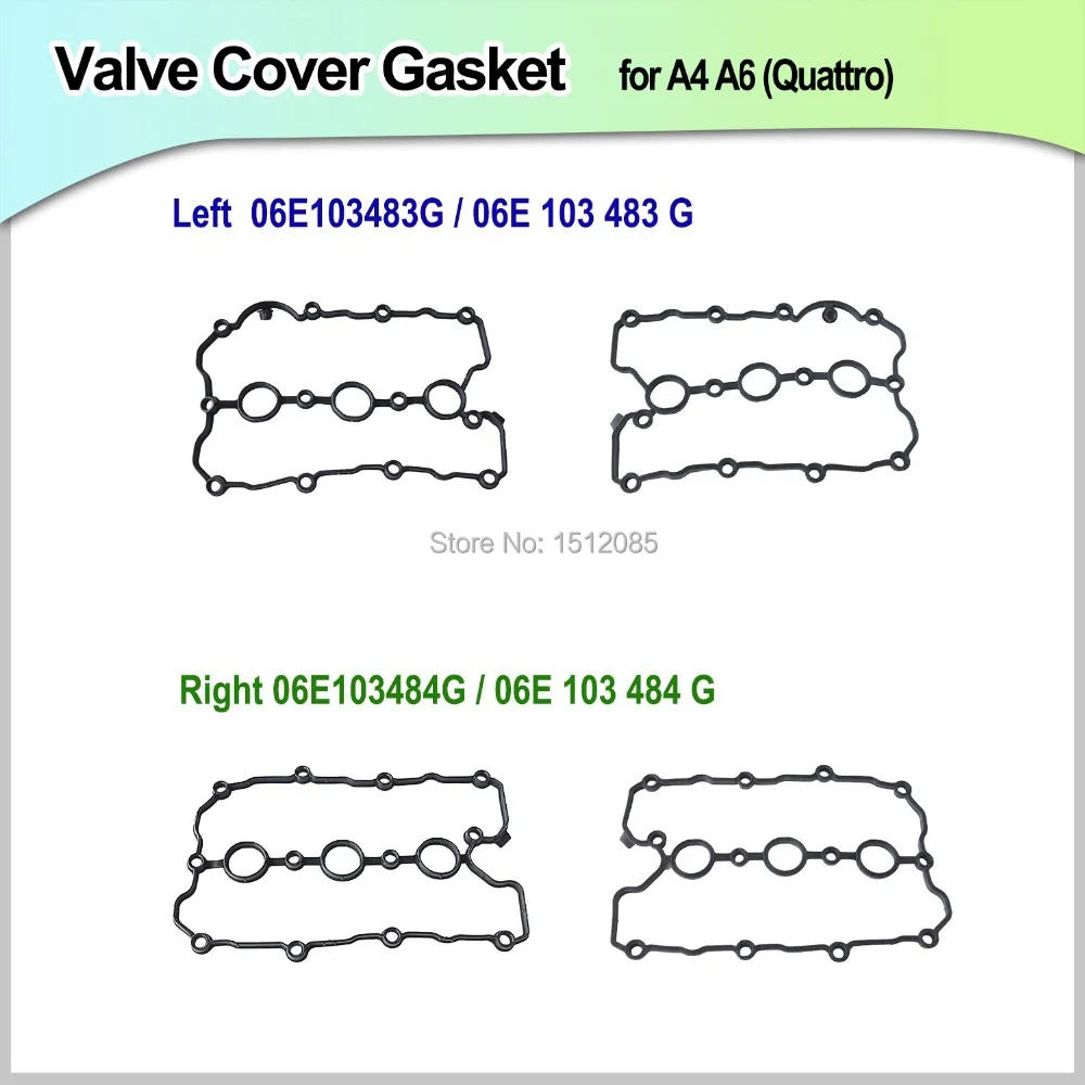 AP01 левый и правый уплотняющая прокладка вентиля/уплотнительное кольцо для головки блока цилиндров для A4 A6 Quattro 06E103483G, 06E 103 483G, 06E103484G, 06E 103 484 г