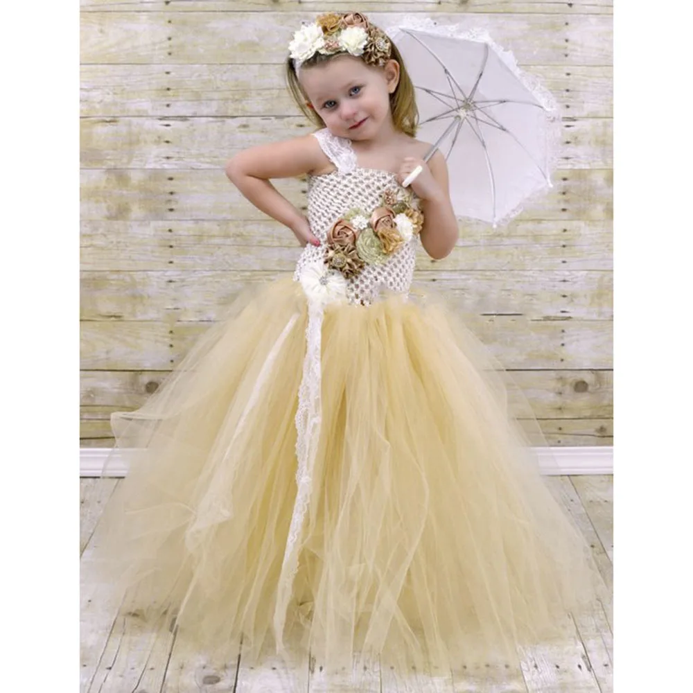 Lilacs Toddler Girl Christmas Tutu Dress Girls Frock Children Nova Ankle Length Lace One Shoulder Dress Kids Costume Princess 8T (27)