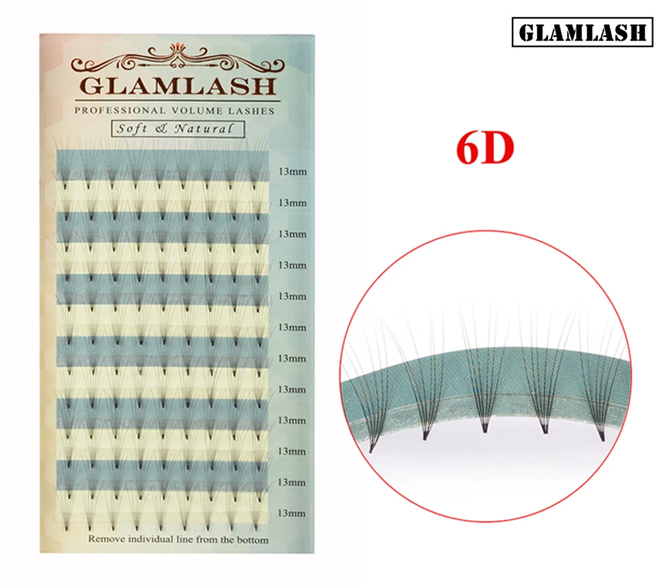 GLAMLASH высокое качество 2d 3d 4d 5d 6d русский объем ресниц удлинение предварительно сделанный вентилятор поддельные накладные норковые ресницы удлинение премиум класса