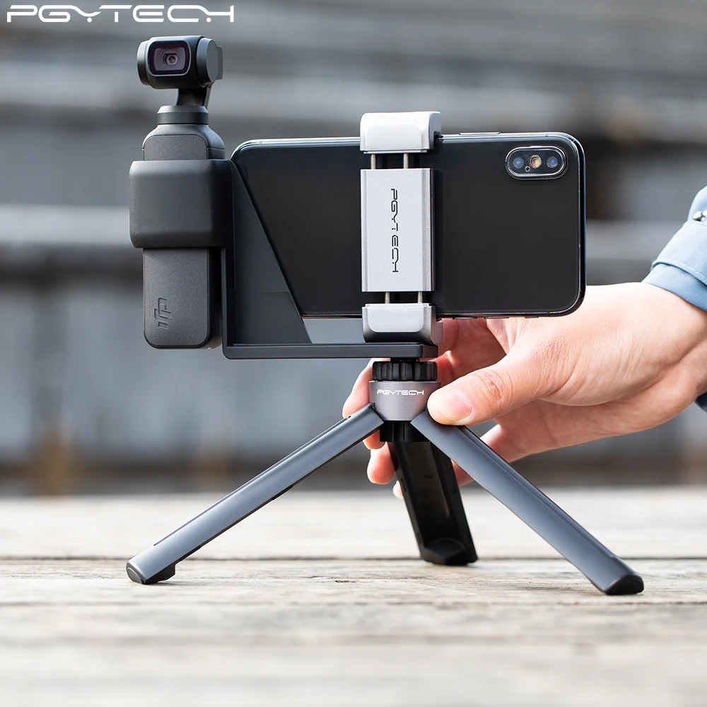 

PGYTECH DJI OSMO Pocket Mini Handle Desktop Tripod For GoPro Action Camera 1/4 thread port for Photography Accessorie expansion