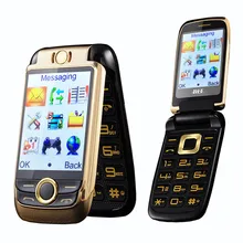 Celular senior flip dupla tela, telefone móvel, tela dupla, touch screen, vibração, dual sim, voz mágica, idioma russo