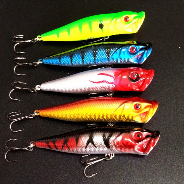 Top water Fishing Lure Popper Hard Bait Big Mouth Bass Poper Artificial  Lures 9cm 12g Hot