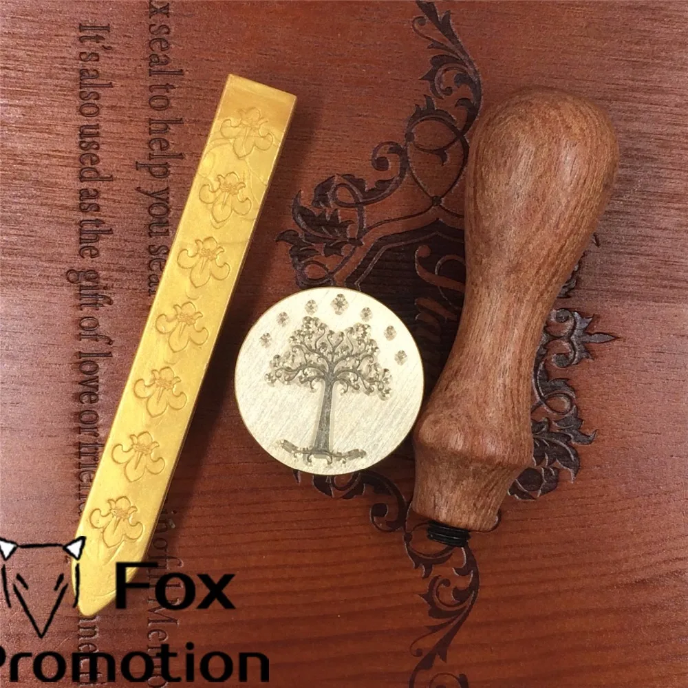 

Hot Lord of the rings wax seal stamp wood handle with wax, ScrapbookingDIY Ancient Seal Retro Stamp, Vintage Gift high quality