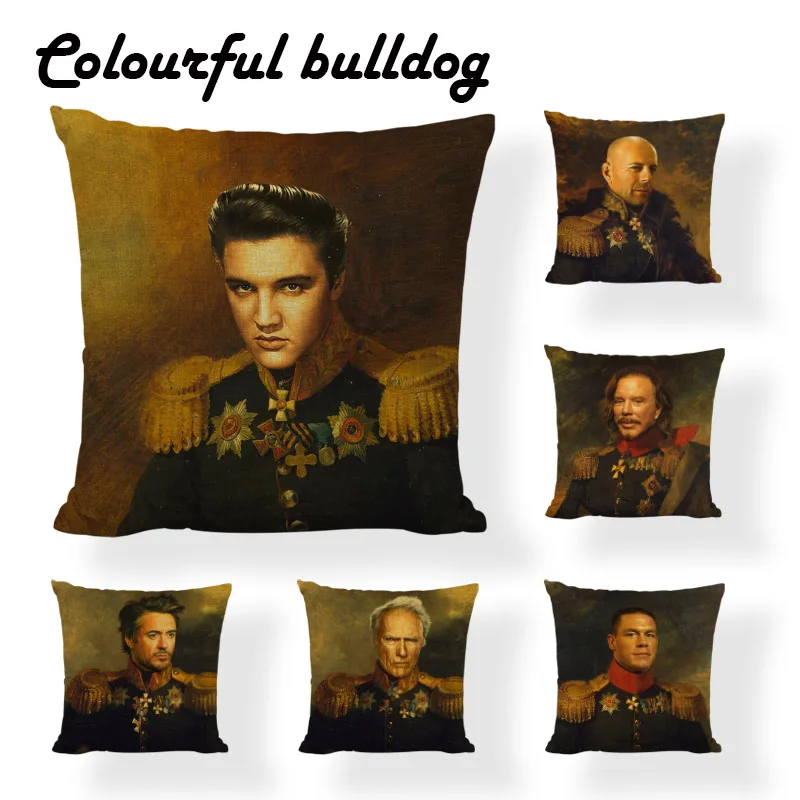 Designs Royal Retro Oil Painting Cushion Cover Nordic Style Pillowcase Sofas Camping Linen Houseware Decorative Throw Pillows | Дом и сад