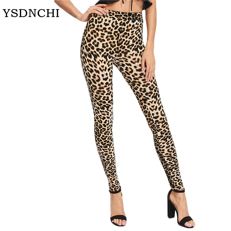 thermal leggings YSDNCHI 2021 Fashion Women Leggings Slim High Waist Elasticity Leggings Leopard Printing leggins Woman Pants Cotton Leggings seasum leggings