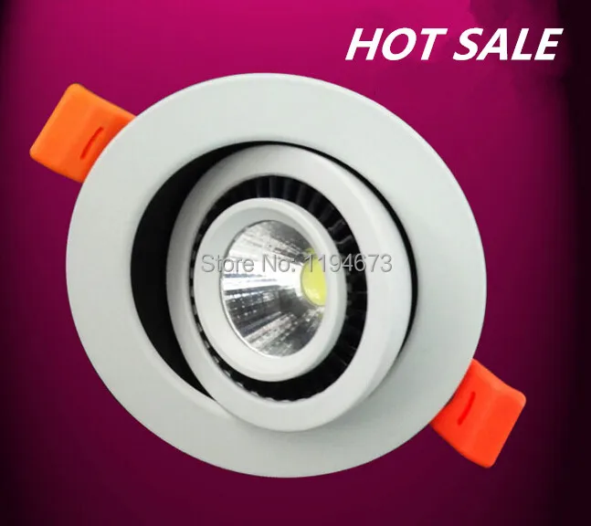 

COB adjustable LED Down light Dimmable 7W/10W recessed painel lamp rotation 360 degree rotating luminaria 85V-265V CE&ROHS