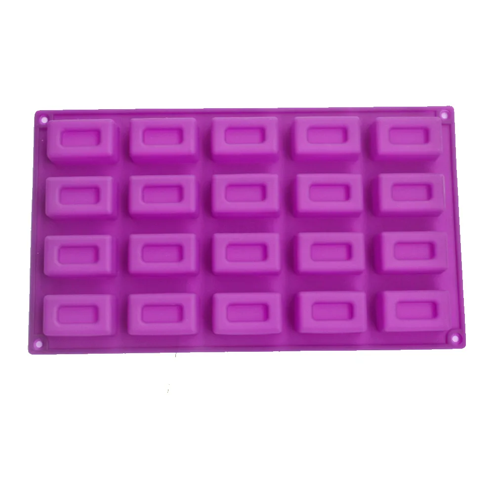 20 - hole mini chocolate ice cube silicone mould cake rectangular biscuit Making DIY Small Craft Soap Silicone Mold