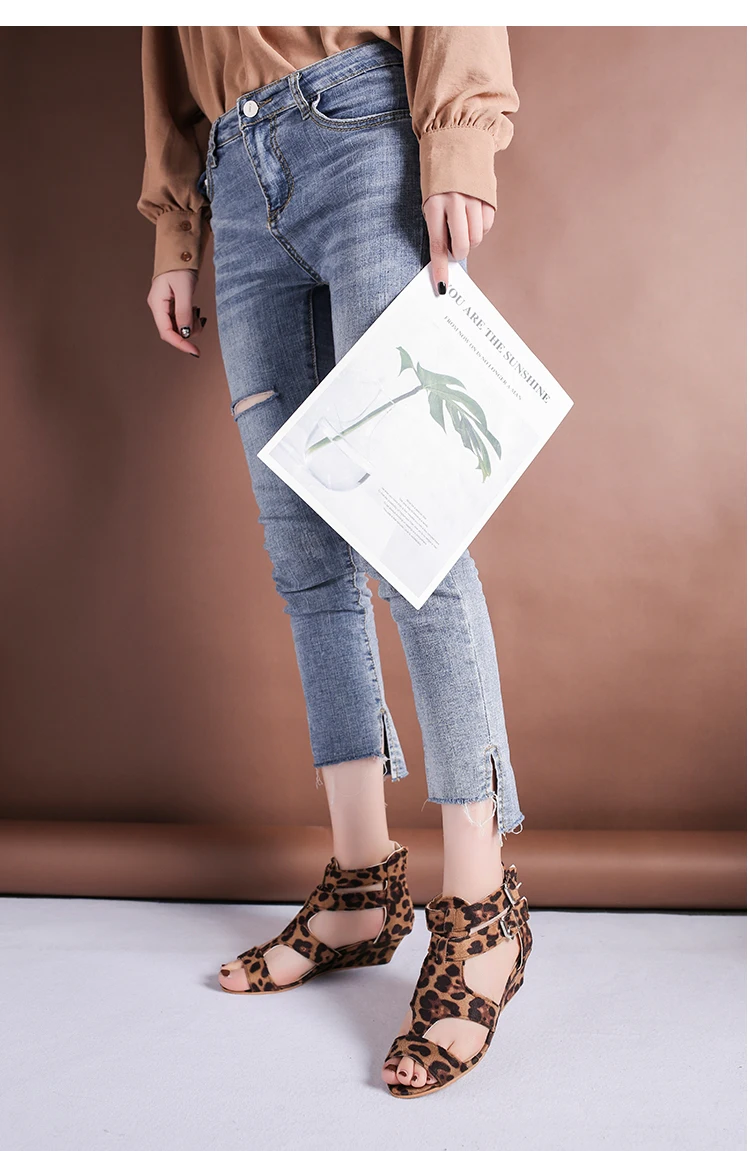 AARDIMI/2019 модная женская обувь на высоком каблуке с ремешком и пряжкой, женские туфли-лодочки, летняя однотонная обувь на танкетке, женские