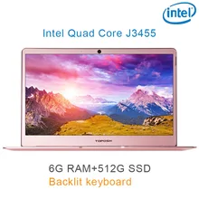 P9-04 Rose gold 6G RAM 512G SSD Intel Celeron J3455 17 Gaming laptop notebook desktop computer with Backlit keyboard"