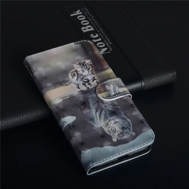 3D Painted PU Leather Wallet Case For LG Q6 Q7 Q8 Q Stylo 4 X Power 2 X Power 3 G7 V40 ThinQ Flip Book Stent Shell Phone Cases