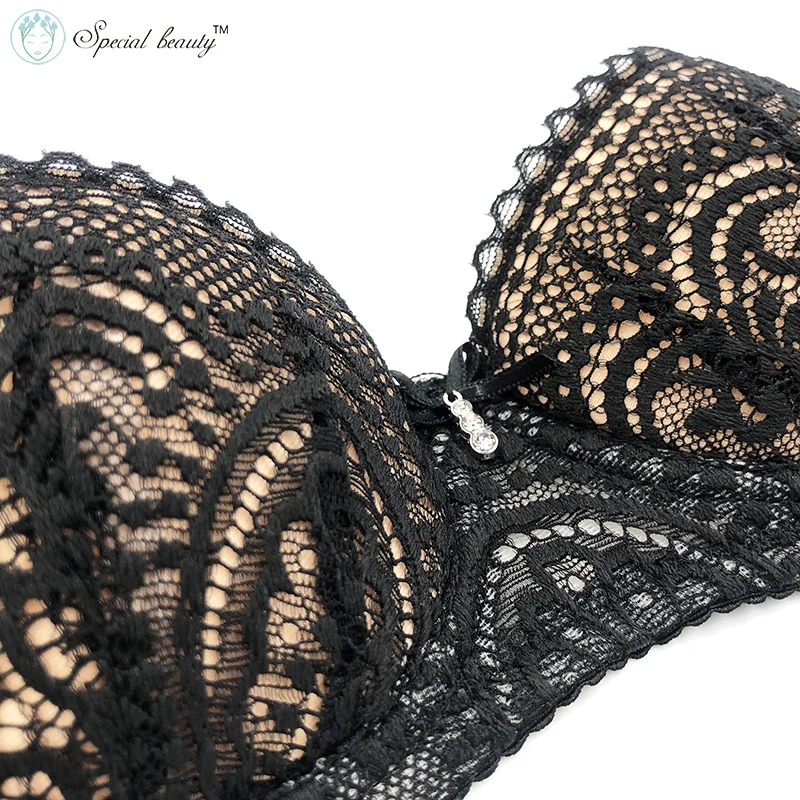  Free shippingSpecial beauty 1/2 Cup Super Luxurious Sexy Charming Push Up Lace Print Jacquard Lift 