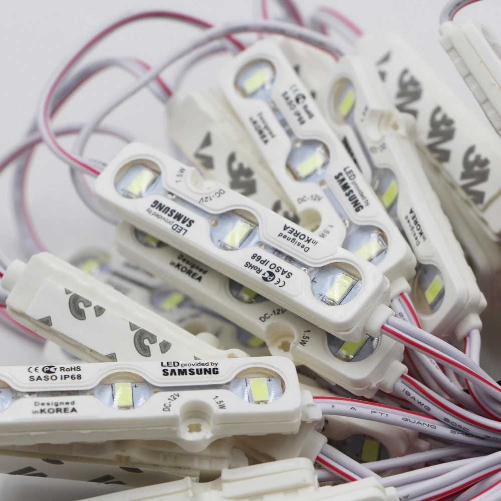Samsung чип SMD 5730 3 светодиодный модуль 12v IP68 Водонепроницаемый белый знак лампа