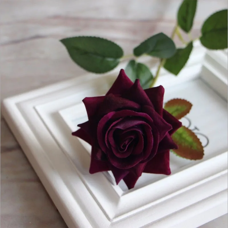 Один фланелевый угол искусственный шелк большие цветы Роза украшение Свадьба гостиная Дом DIY Декоративные искусственные цветы