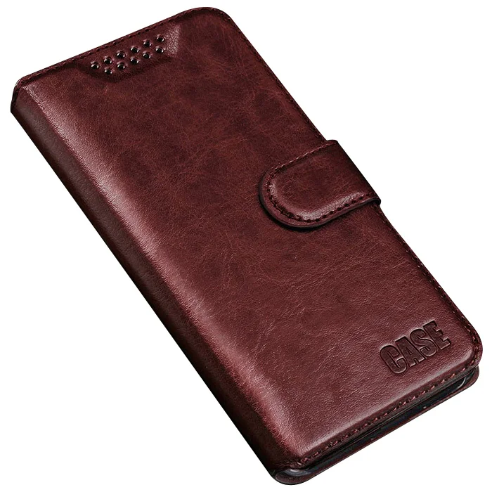 Роскошный кожаный флип-чехол-бумажник для LG Leon C40 C50 4G LTE H340N H320 H 324 H324 силиконовый чехол для телефона с отделениями для карт - Цвет: Style 2 Brown INI