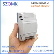 10 шт. 112*65*56 мм настраиваемый небольшой din-рейку Пластиковый корпус устройства коробка счетчик энергии PLC пластиковый корпус электроники