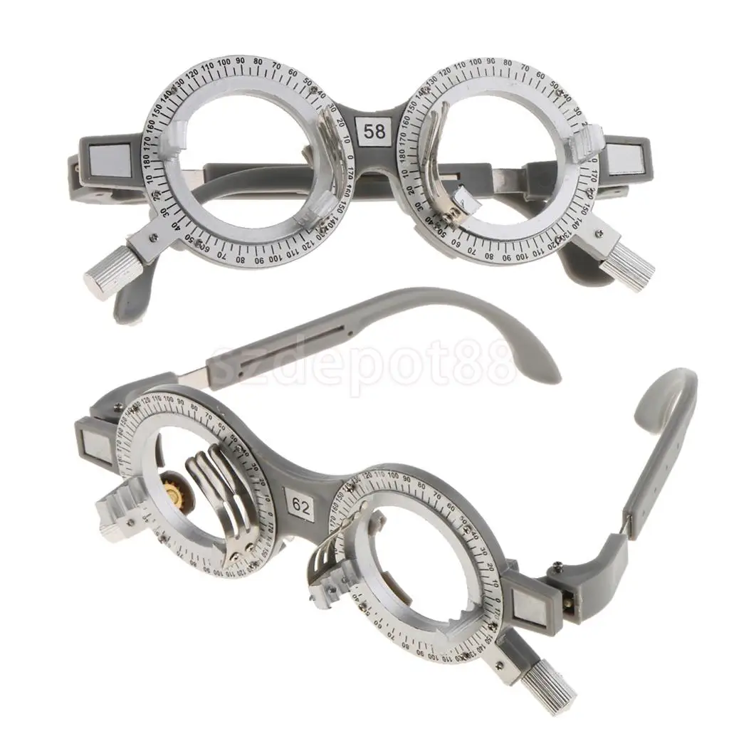 2pcs Adjustable Universal Optical Trial Lens Frame Eyeglasses Optometry Optician Optic Test Trial Lenses Frame 62mm 58mm