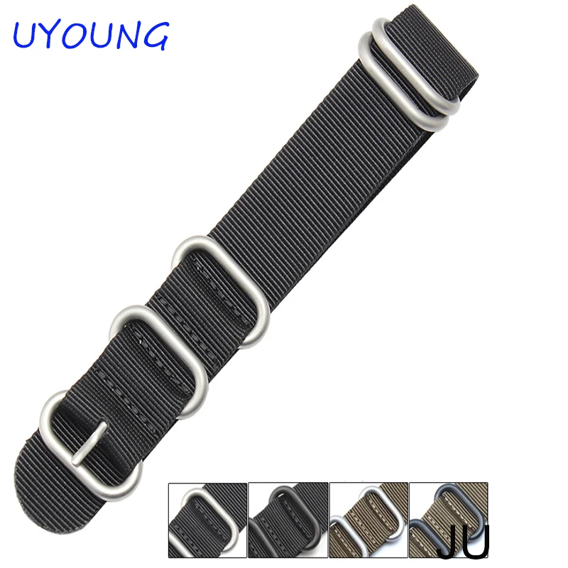 

Heavy duty nylon straps 18mm20mm22mm24mm Nylon Watch band strap zulu watch strap 5 ring buckle wristband