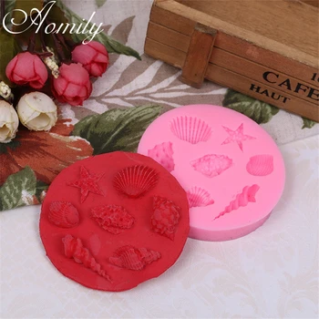 

Aomily Sea Shells Shaped 3D Silicon Chocolate Jelly Candy Cake Bakeware Mold DIY Pastry Bar Ice Block Soap Mould Baking Tools