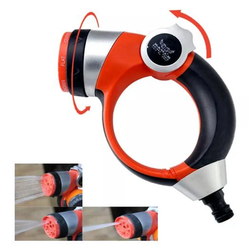 

Seven pattern Spraying New type Multifunctional Handle Push Adjustable Spray Nozzle Garden High Pressure Watering Sprayer