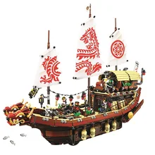 Новинка 10723 серии ниндзя Модель "Удача", набор строительных блоков, совместимость 70618, Классические игрушки для детей с кораблем